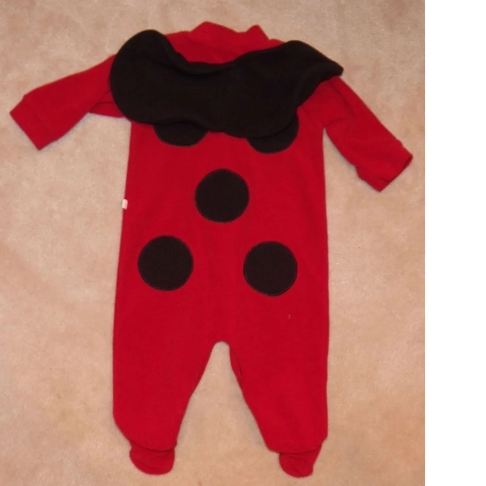 OshKosh Ladybug Infant Halloween Costume Outfit Baby 6-9 Months Red Black Wings